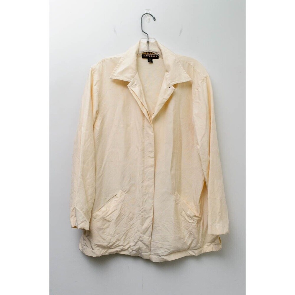 Finity Naturals Blazer 10 Ivory Cream Silk button up jacket Office Casual